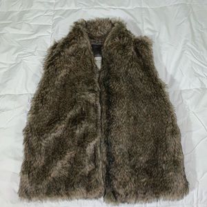 Faux fur vest
